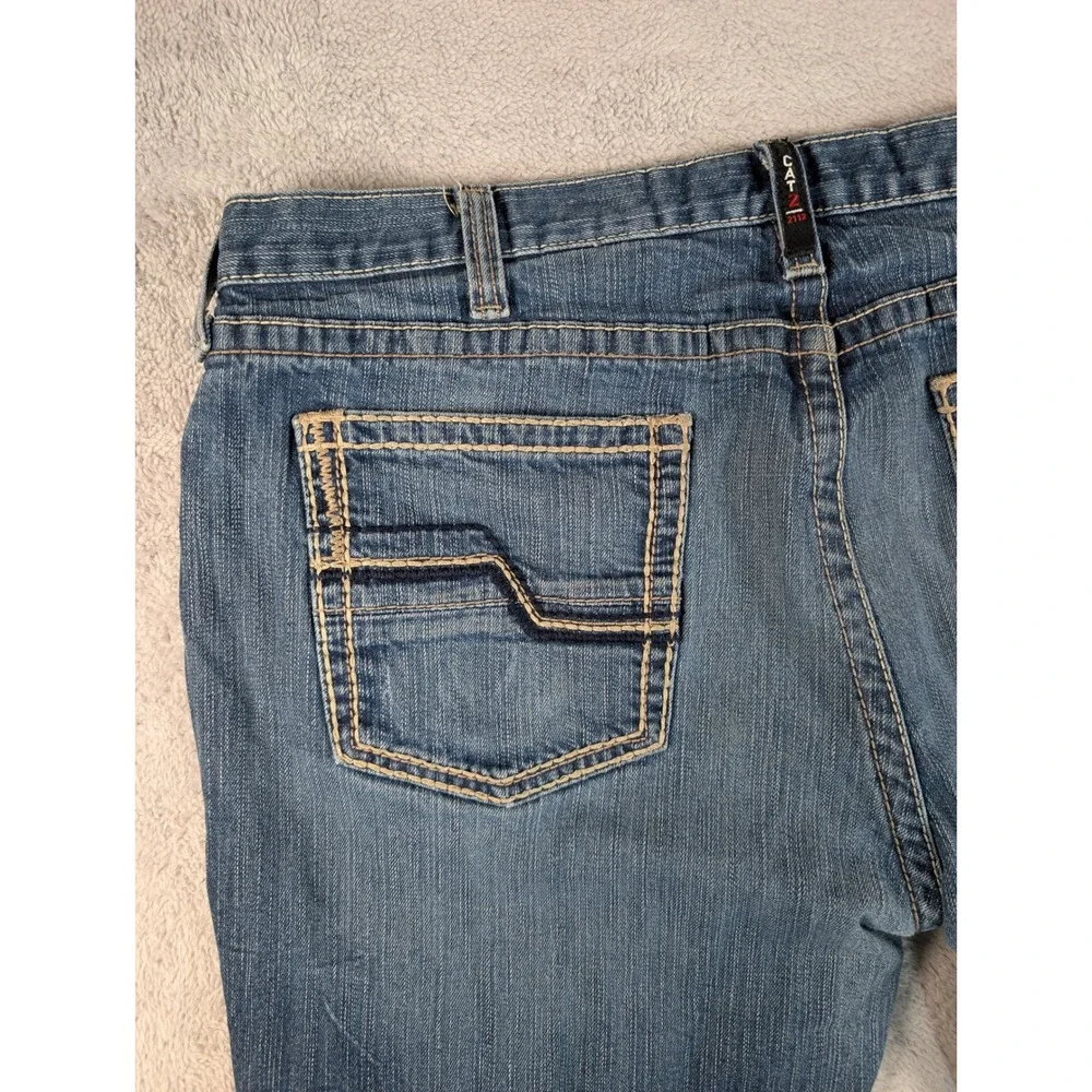 Ariat FR M5 Slim Straight Jeans Mens 42x32 Blue Flame Resistant Denim Work Pants